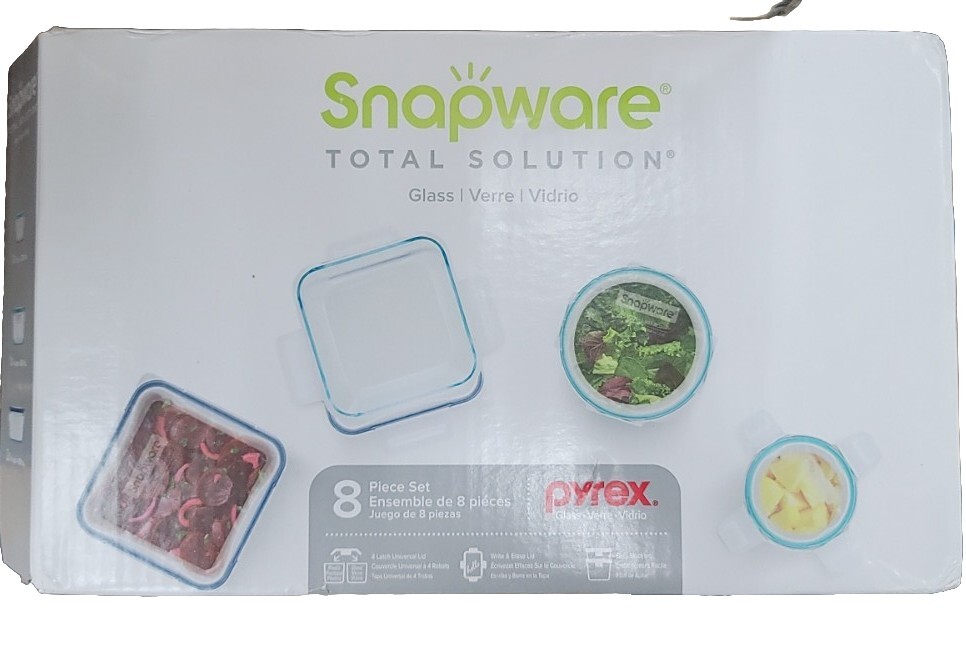 snapware Total Solution glass containers 8pc Set