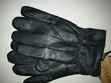 Thinsulate Wool Insulated Genuine Leather Mens Winter Gloves BLACK MEDIUM