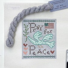 Birds of a Feather Handpainted HP Needlepoint Canvas Pray for Peace 13ct