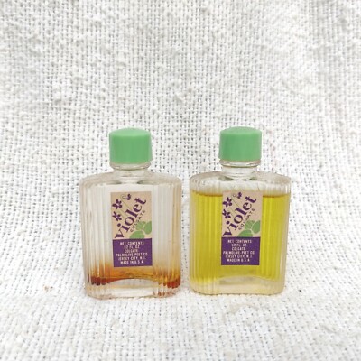 1930er Vintage Violett Colgate Palmolive Peet Co Parfümflasche Glas USA G1083