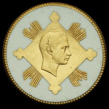 COBURG: Porzellan-Medaille. MILIT&Auml;R - 6. TH&Uuml;RINGISCHES INFANTERIE-REGIMENT 95.