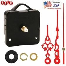 Red Clock Motor For Wall Clock Replacement Movement Parts Quartz Time Hands