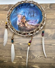 Bradford Exchange Collectors Plate Dreamweaver Robin Koni Sacred Circles Feather