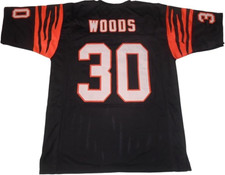 NWT Men's Custom Sewn Stitched #30 Woods Black Jersey XS - 5XL