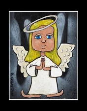 LITTLE ANGEL  limited EDITION print RT VEGAS signed original folk religion