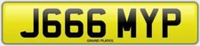 JAMMY P JAMIE JAMEY NUMBER PLATE JAYMIE UK REG J666 MYP NO FEE JIMMY JAMES JEMMY