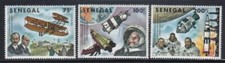 SENEGAL Wright Brothers, Yuri Gagarin & Apollo 8 Mission MNH set