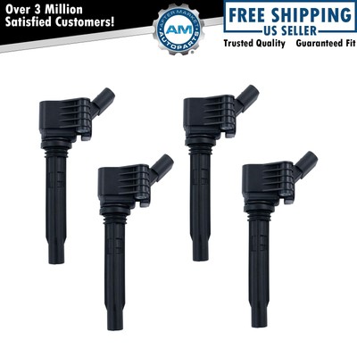 4 Piece Engine Spark Ignition Coil Kit Direct Fit for Volkswagen VW