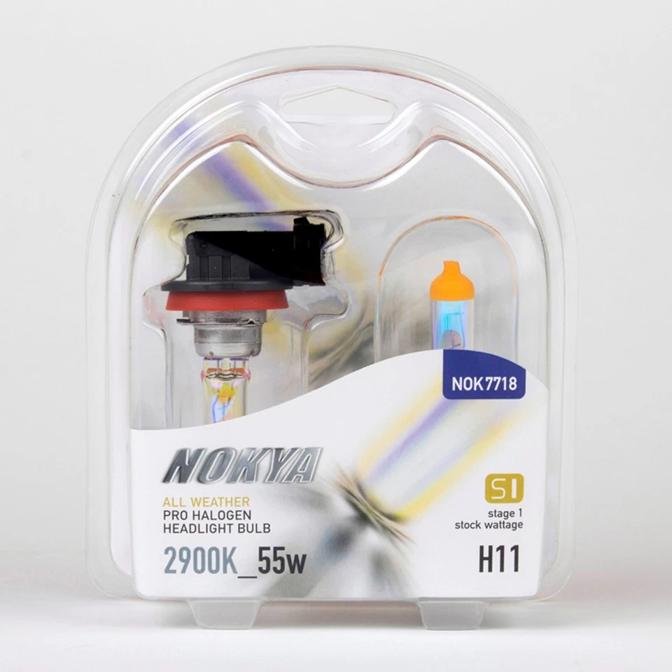 Nokya All Weather H11 Nok7718 55W Dos Bombillas Cabeza Luz Luz Luz Baja Lámpara de Repuesto Foto 2 de 4