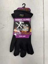 Polar Extreme Black Thermal Fleece Lined Gloves One Pair Size M/L