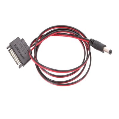 SATA To DC 5.5/2.5 5.5mm 2.5mm Male Converter Power Supply Cable 12V 5A Wire 1m