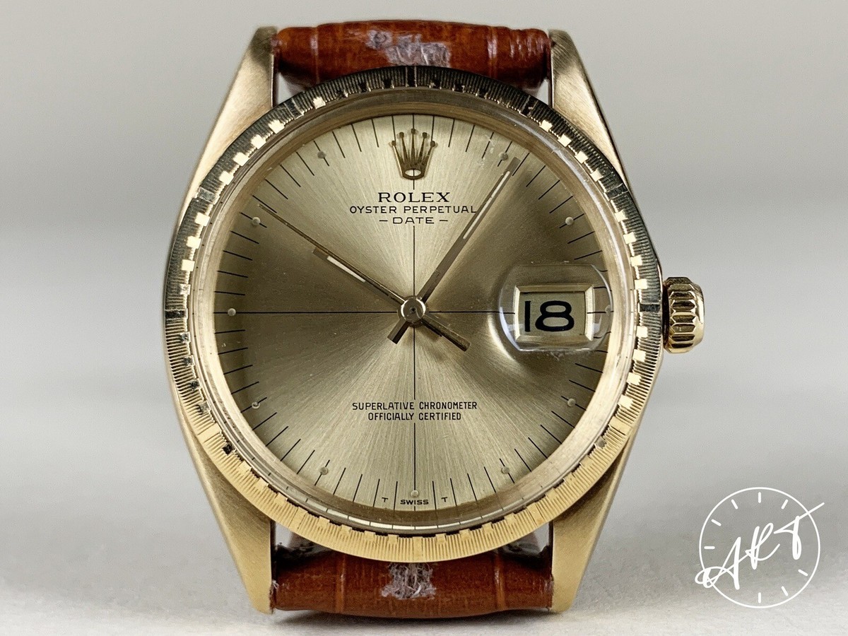 Rare* 1972 Rolex 14K Gold Oyster Perpetual Date Rare* 1972 Rolex 14K Gold Oyster Perpetual Date