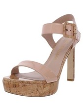 STUART WEITZMAN Womens Beige Cork1-1/Alesha Stiletto Sandals 10 M