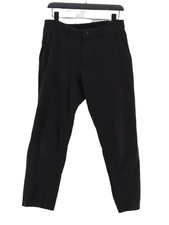 Uniqlo Women's Suit Trousers M Black Polyester with Elastane Dress Pants