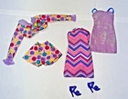 VTG 90's Mattel Barbie 3 Purple Outfits Lot