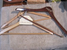 Modern wood hangers lot of 4