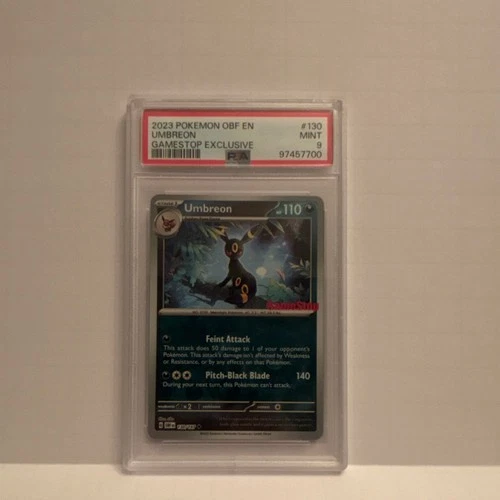 The Pokémon Company Umbreon Obsidian Flames Promo #130 GameStop Exclusive PSA 9
