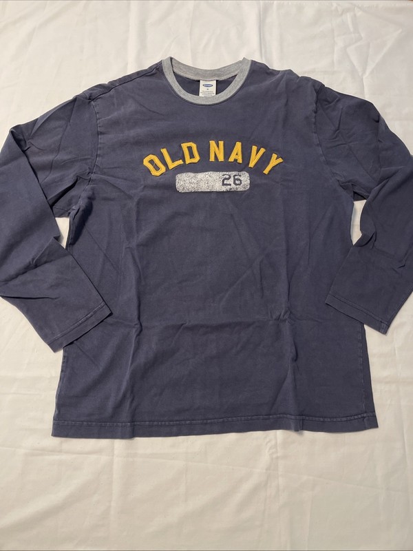 Old Navy Men's Long Sleeve T-Shirt Size M Navy Blue