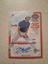 2025 Panini Prospect Edition Brandon Neely Red AUTO /99 Prizm Red Sox Gator