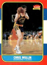 1986-87 Fleer Basketball #77 Chris Mullin Rookie Card RC. rookie card picture