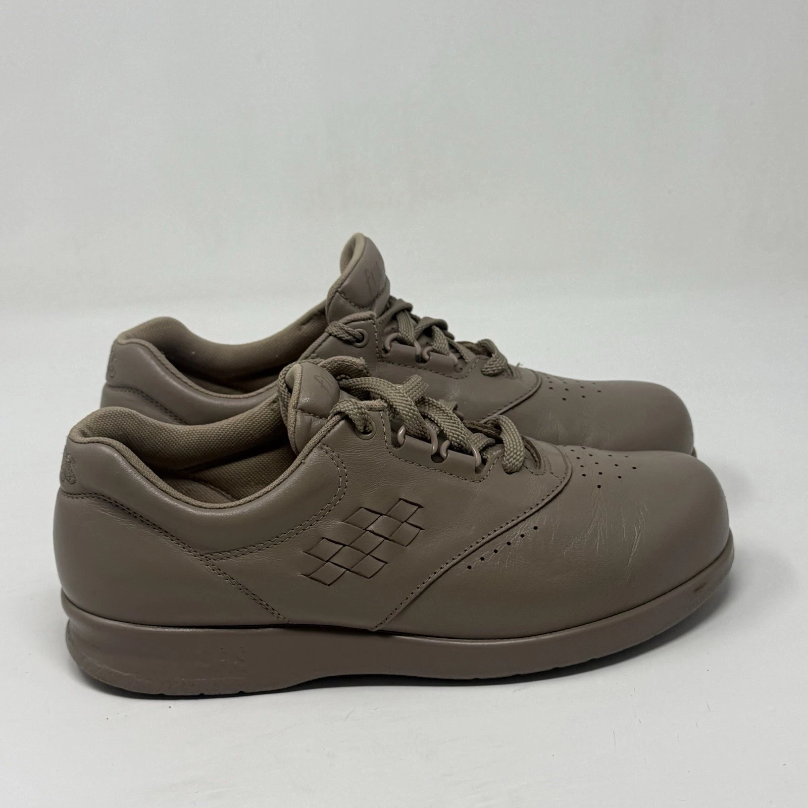 SAS Free Time Shoes Womens 7 M Tan Brown Leather Lace Up Comfort Casual USA