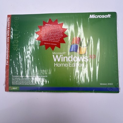Microsoft Windows XP Home Edition 2002 FULL OS OEM For New HPQ PC Only