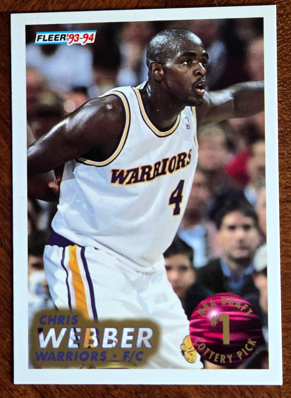 1993-94 Fleer Chris Webber Draft Lottery Pick Exchange #1 - Warriors, NBA HOF