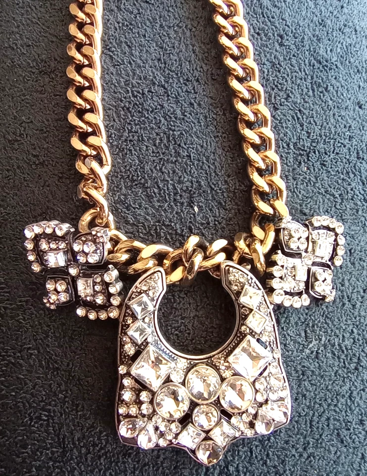 White House Black Market Rhinestone Bib Necklace - Image 3 of 4