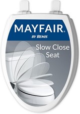 Mayfair Cassel Slow Close Toilet Seat, Easy Clean Non Slip Premium Wood Seat
