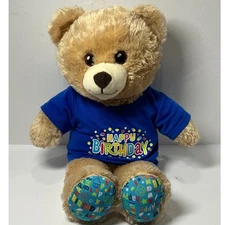 Build A Bear B.A.B. Workshop Happy Birthday Teddy Bear Stuffed Animal Plush Toy