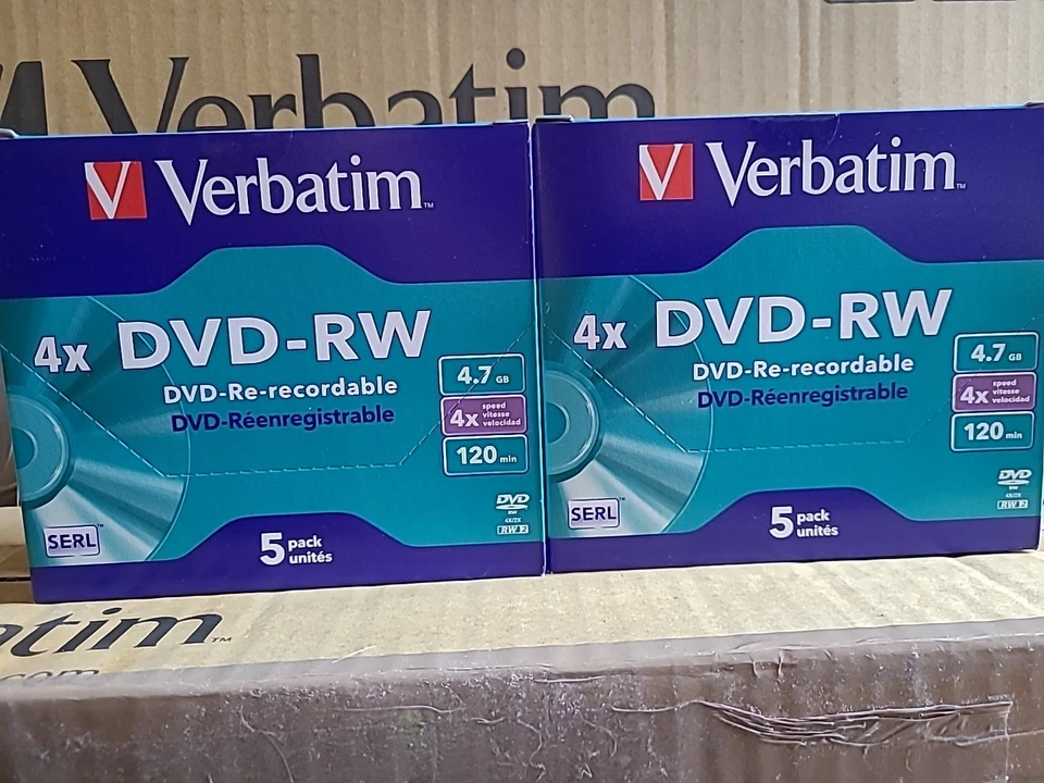 Verbatim Dvd Rw 4x Speed 4.7 GB 120 Min X 10 Discs