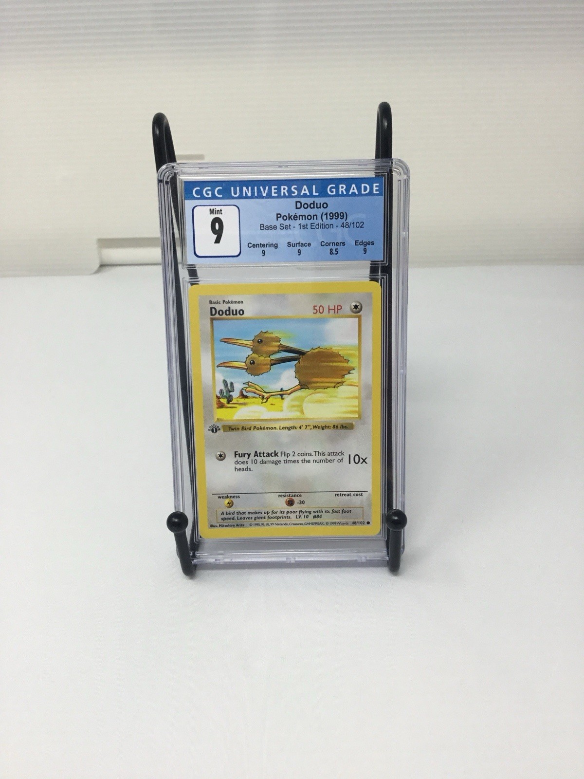 Doduo 48/102 Pokémon 1999 Base 1st Edition Shadowless CGC 9 F