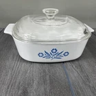 Vintage Corning Ware Blue Cornflower Casserole Dish #A-2-B with PYREX Lid A.9.C