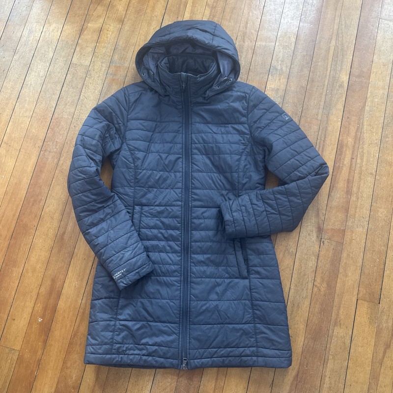 Eastern mountain sports lightweight Women’s XS navy blue Hooded Jacket / parka 