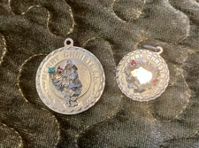 Vintage Elco Sterling Silver Christmas Charms Wreath And Santa