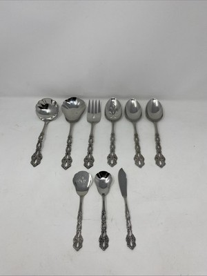 Oneida Chandelier 9 Serving Pieces Community Stainless Flatware Gravy Ladle
