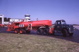 Myrtle Beach SC (USAF) 1960s International Foam Tanker Fire Apparatus Slide