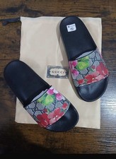 GUCCI Bloom GG Supreme Floral Slides Size EU 39 uk 6