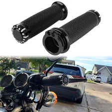 1" 25mm Hand Grips Handlebar Handle For Harley Touring Suzuki Honda Motorcycle