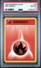 1999 POKEMON BASE SET UNLIMITED #98 FIRE ENERGY PSA 8