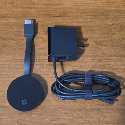 Google Chromecast Ultra 4K HDR Media Streamer HDMI NC2-6A5-D w/ Ethernet Adapter
