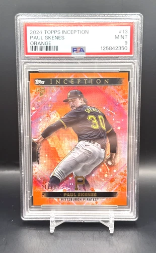 2024 Topps Inception Paul Skenes Rookie Orange Parallel #13 1/10 PSA 9