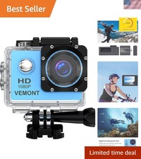 Diving-Friendly 1080P Action Camera with 2-Inch LCD - Perfect for Water Sports