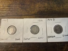 BARBER DIME 90 Percent Silver Lot Of 3 1909 1910 & 19D GOOD DATES GOOD CONDITION