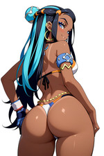 Nessa Pokemon Anime Sticker - 6" Tall Waifu Weatherproof Vinyl Car Decal