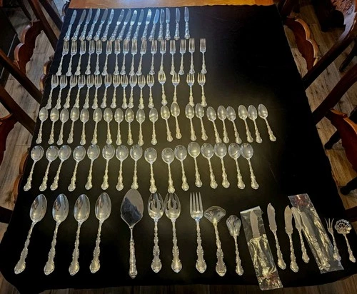 102 Piece Gorham STRASBOURG Sterling Silver Flatware Set Collection Serv. for 16