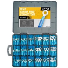 270PCS Heat Shrink Wire Connectors-Electrical Connectors Kit of Tinned Red Co...