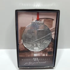 Wendell August Jim Ptacek CLEVELAND VETERAN'S MEMORIAL BRIDGE Holiday Ornament