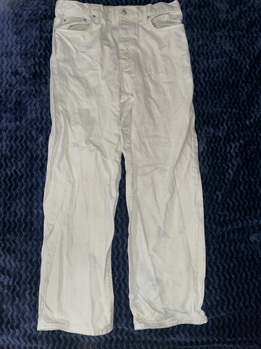Stussy Big Ol Off White Lona Lavada Talla 34 Suelta Pierna Ancha - Imagen 1 de 7