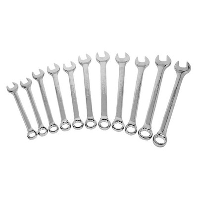 11-piece 9 to 19 mm 12-Point Angled Head Full Polished Combination Wrench Set